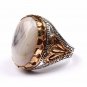 Handmade Mans 925 Silver White Ring