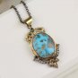 Women Turquoise Necklace, Antique Turquoise Necklace, Handmade