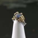 Handmade Scorpion Shaped Silver Black Moonstone ring