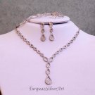 Woman Engagement Cubic Zirconia 925 Silver Jewelry Set, Zircon Handmade