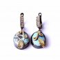 Women Turquoise Handmade Silver Gold Plated Special Leaf Design Silver Earrings