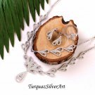 Woman Dainty Zirconia 925 Silver Jewelry Set