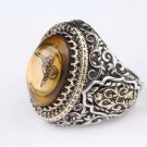 Handmade Mans 925 Silver Brown Agate Ring
