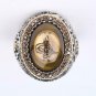 Handmade Mans 925 Silver Brown Agate Ring