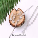 Woman Dainty Drop Zirconia 925 Silver Jewelry Set