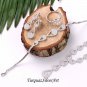Woman Dainty Drop Zirconia 925 Silver Jewelry Set