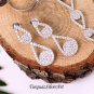 Woman Dainty Drop Zirconia 925 Silver Jewelry Set