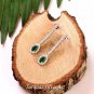Woman Green Cubic Zirconia 925 Silver Jewelry Set Handmade