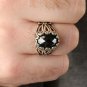 Handmade Mans Black Zircon Gemstone Ring, Mans 925 Silver Ring
