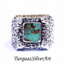 Handmade Oval Turqoiuse Stone ring, Man turquoise ring, Turquoise Ring
