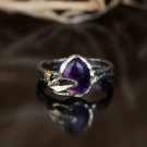 Amethyst Silver Ring, Amethyst gift Ring