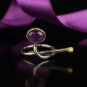 Amethyst Silver Ring, Amethyst Unique Design Ring
