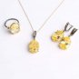 Woman Handmade Oval Zirconia 925 Silver Jewelry Set