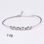 Woman Baget Zircon 925 Silver Cuff Bracelet,Zircon stone Bracelet for Woman
