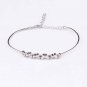 Woman Baget Zircon 925 Silver Cuff Bracelet,Zircon stone Bracelet for Woman