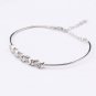 Woman Baget Zircon 925 Silver Cuff Bracelet,Zircon stone Bracelet for Woman