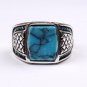 Handmade turqoiuse stone ring, Man turquoise ring