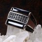 Handmade Mans Zircon Black Gemstone Ring