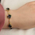 Mystic Topaz Silver Bracelet for Women , Art Deco Colorful Silver Wristband