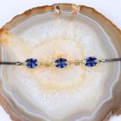Tanzanite Silver Bracelet for Women, Art Deco 925 Silver Bracelet,Blue Tanzanite