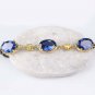 Tanzanite Silver Bracelet for Women, Art Deco 925 Silver Bracelet,Blue Tanzanite