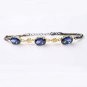 Tanzanite Silver Bracelet for Women, Art Deco 925 Silver Bracelet,Blue Tanzanite