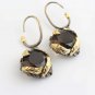 Women Tiger Eye Handmade Silver Gold Plated Special Leaf Design Gift Earrings