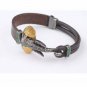Men Elephant 24K Gold and Silver Cuff Bracelet, Emerald Ruby and Diamond Stone
