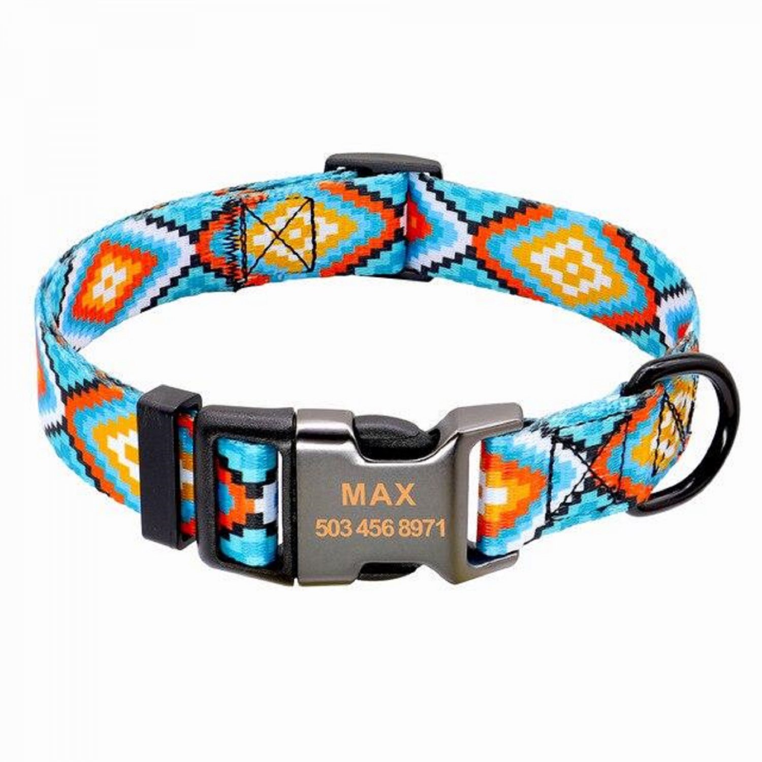 Raggystylzs Personalized Engraved Dog Collar Reflective/ adjustable