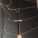 Gold plated layered necklace