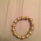 Stretchy faux gold pearls bracelet