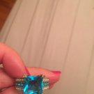 Size 7 blue engagement ring