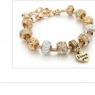 Gold plated charm bracelet
