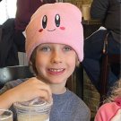 Kirby Beanies Hat Lovely face Embroidery Winter Knitted Hat Bonnet Cap Skiing Warm