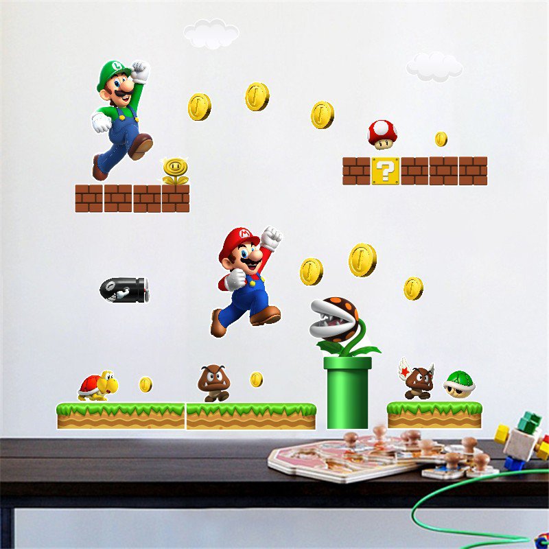 Nintendo Super Mario Build a Scene Peel and Stick Wall Decals