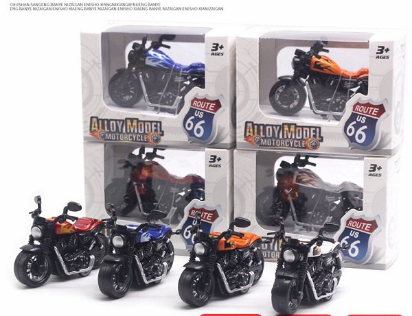 4 Pcs Mini Toy Motorcycle Pull Back Toy Cars Motorcycles for Toddlers Boys