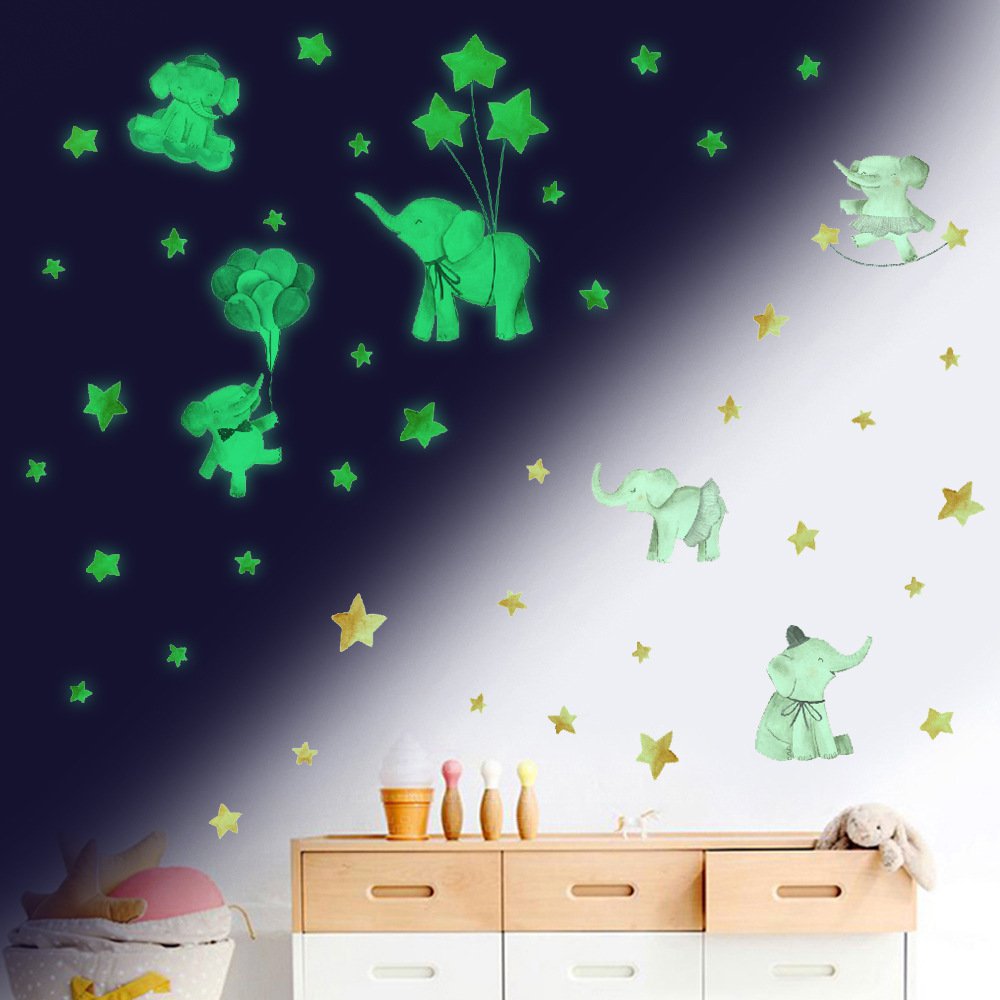 Glow in The Dark Wall Decals Fluorescent Stickers for Children Room