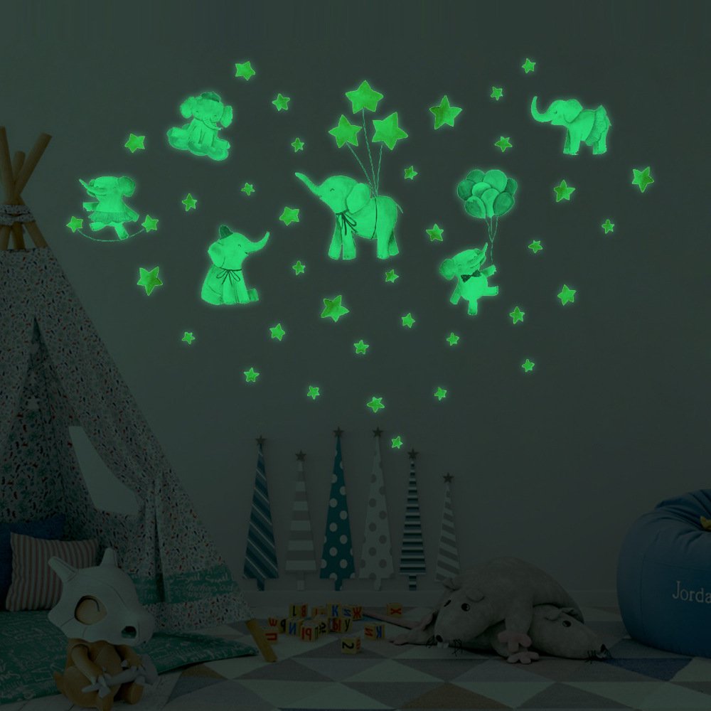 Glow in The Dark Wall Decals Fluorescent Stickers for Children Room ...