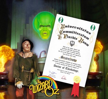 Scarecrow's Diploma Wizard of Oz Props Reproduction