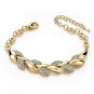 Women Exquisite Rhinestone Crystal Gold Bracelet Adjustable Bangle Cuff Jewelry