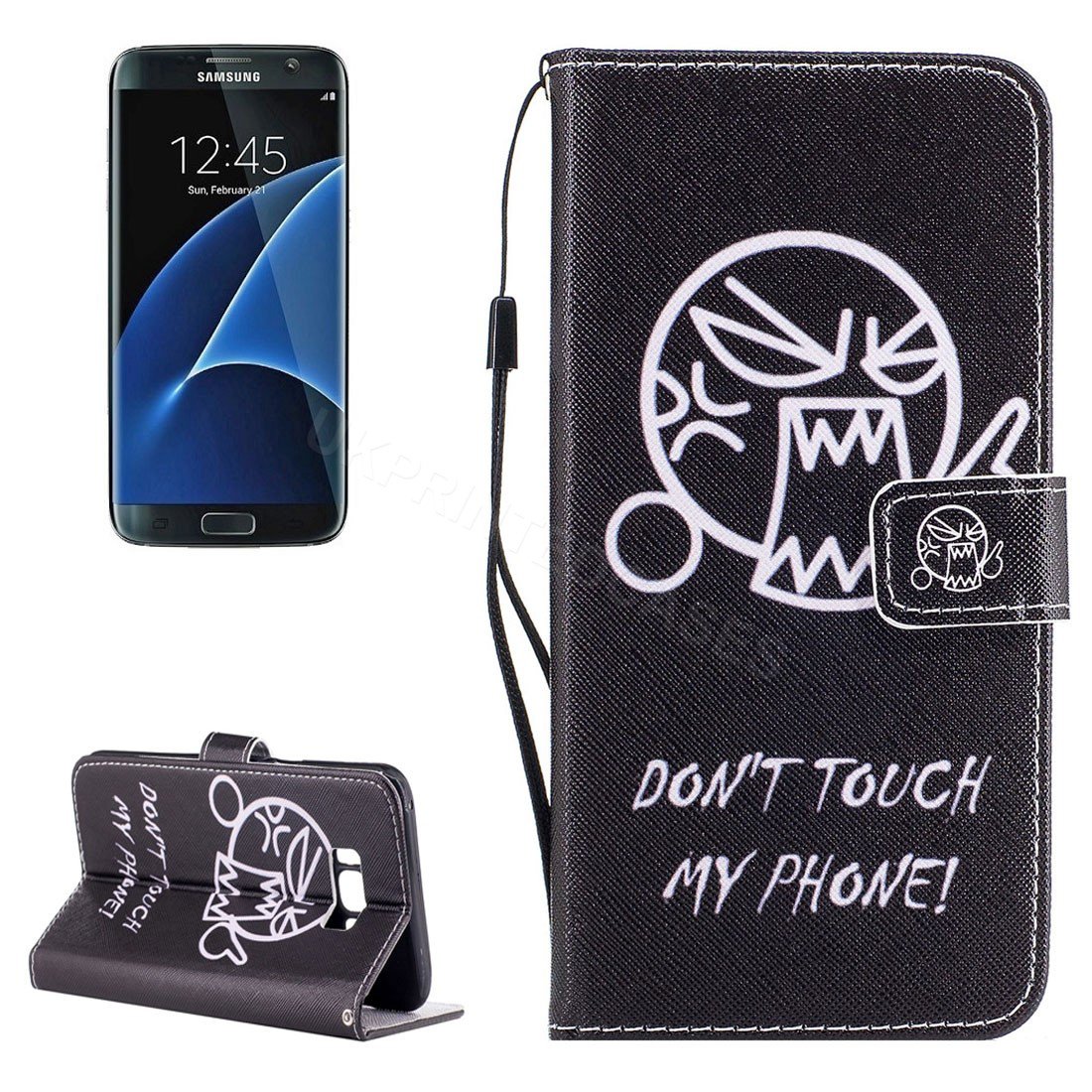 Angry Emoji Don’t Touch My Phone Wallet Mobile Phone For Samsung