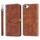 Tree Leaf Leather Wallet Mobile Phone Case For iPhone