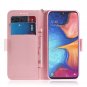 Pale Pink Panda Heart PU Leather Mobile Phone Wallet Case For Samsung