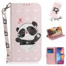 Pale Pink Panda Heart PU Leather Mobile Phone Wallet Case For Nokia