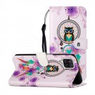 Owl Dreamcatcher Purple PU Leather Mobile Phone Flip Wallet Case