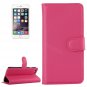 Plain Litchi PU Leather Flip Mobile Phone Card Wallet Case For iPhone