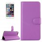Plain Litchi PU Leather Flip Mobile Phone Card Wallet Case For iPhone
