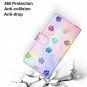 Colourful Paw Print Flip PU Leather Wallet Phone Case For LG
