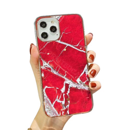 Cracked Marble Effect TPU Soft Mobile Phone Case For iPhone