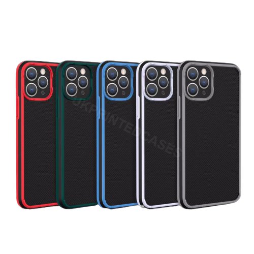 Shockproof Drop Resistant Contrast Twill Hard Mobile Phone Case For iPhone